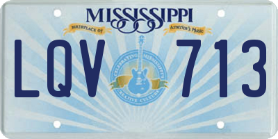 MS license plate LQV713