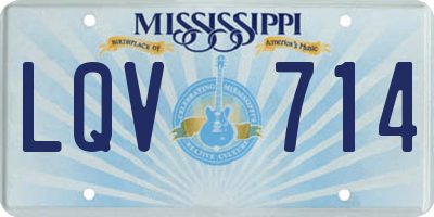MS license plate LQV714