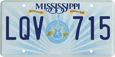 MS license plate LQV715