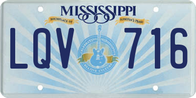MS license plate LQV716