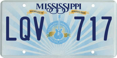 MS license plate LQV717