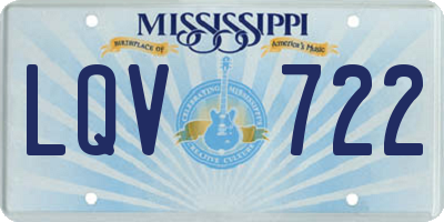 MS license plate LQV722