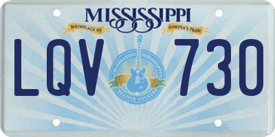 MS license plate LQV730
