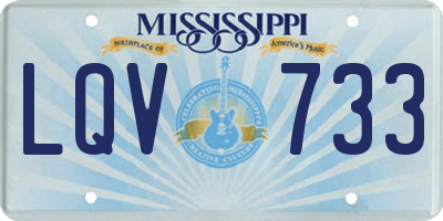 MS license plate LQV733
