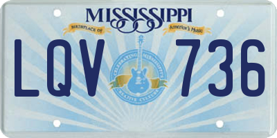 MS license plate LQV736