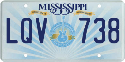 MS license plate LQV738
