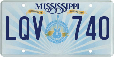 MS license plate LQV740