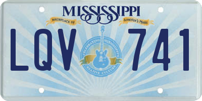 MS license plate LQV741