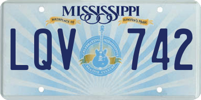 MS license plate LQV742