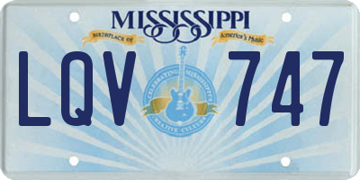 MS license plate LQV747