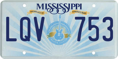 MS license plate LQV753