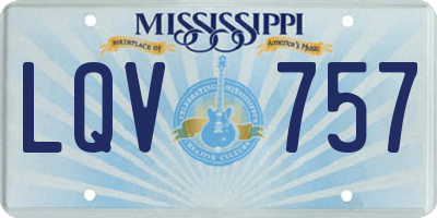 MS license plate LQV757