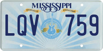 MS license plate LQV759