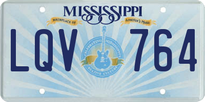 MS license plate LQV764