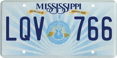 MS license plate LQV766