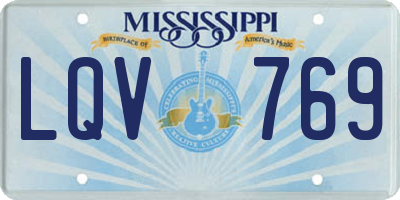 MS license plate LQV769
