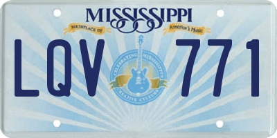 MS license plate LQV771