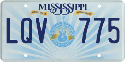 MS license plate LQV775