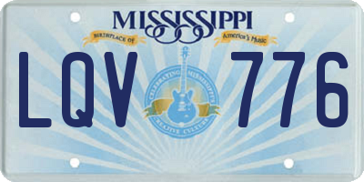 MS license plate LQV776