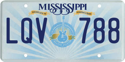 MS license plate LQV788