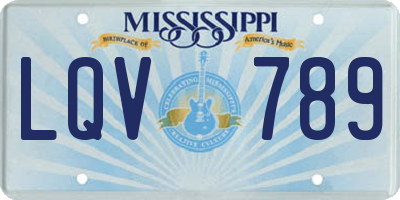 MS license plate LQV789