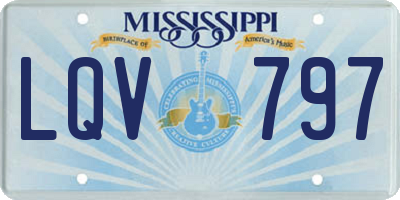 MS license plate LQV797