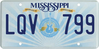 MS license plate LQV799
