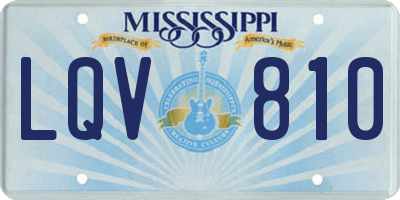 MS license plate LQV810
