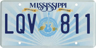 MS license plate LQV811