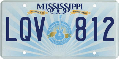 MS license plate LQV812