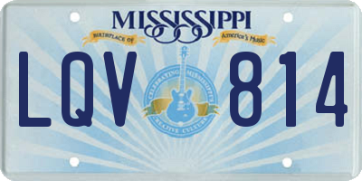 MS license plate LQV814