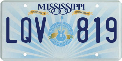 MS license plate LQV819