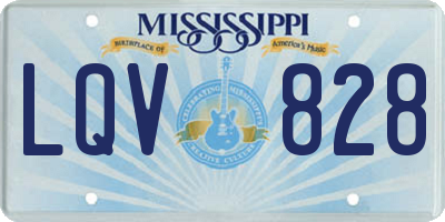 MS license plate LQV828