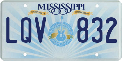 MS license plate LQV832