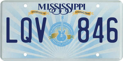 MS license plate LQV846
