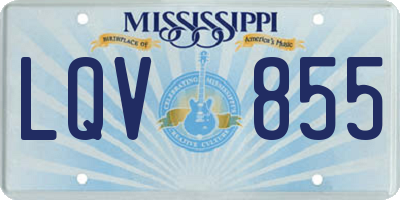 MS license plate LQV855