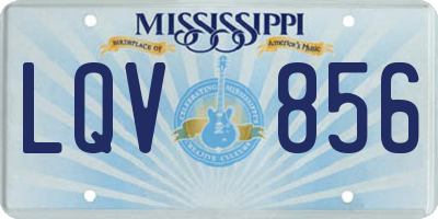 MS license plate LQV856