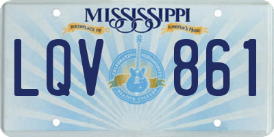 MS license plate LQV861