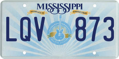MS license plate LQV873