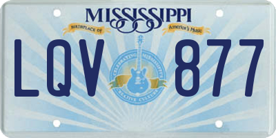MS license plate LQV877