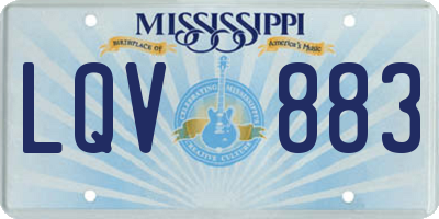 MS license plate LQV883