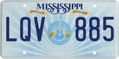MS license plate LQV885