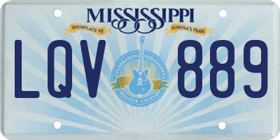MS license plate LQV889