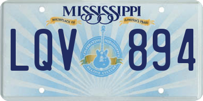 MS license plate LQV894