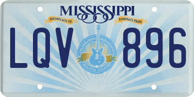 MS license plate LQV896