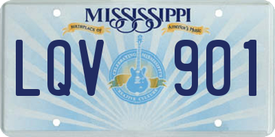 MS license plate LQV901