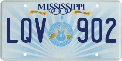 MS license plate LQV902