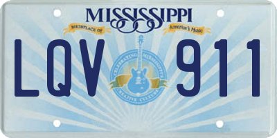 MS license plate LQV911