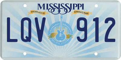 MS license plate LQV912