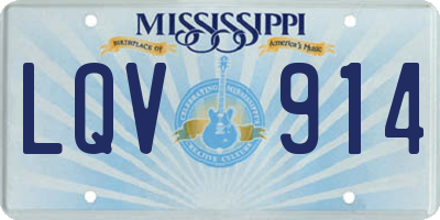 MS license plate LQV914